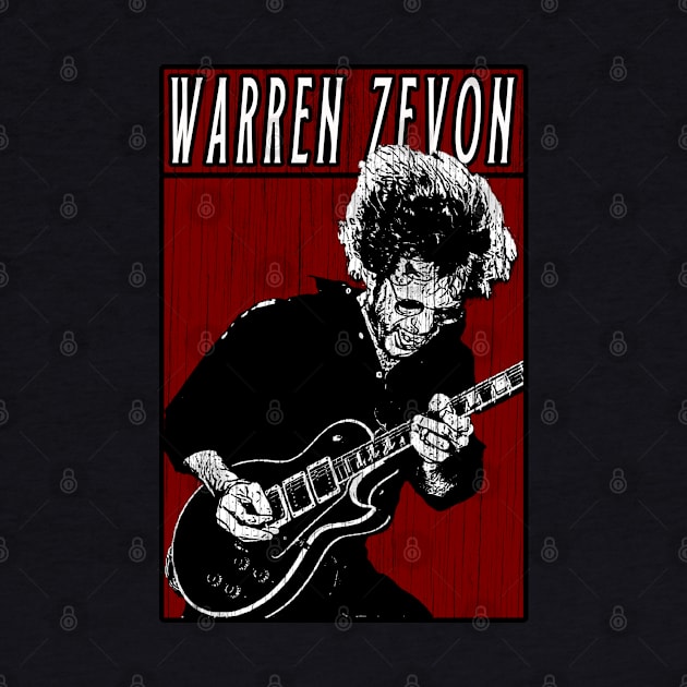 Retro Vintage Warren Zevon by Projectup